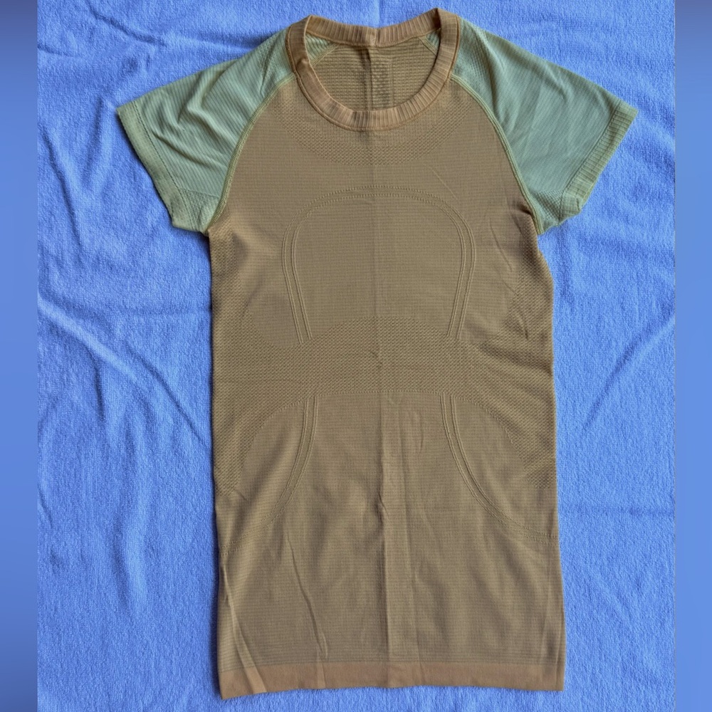 Lululemon Swiftly Tech Short Sleeve Orange & Yellow Sz 4